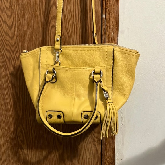 Tignanello Bags Mustard Yellow Leather Tignanello Purse Poshmark